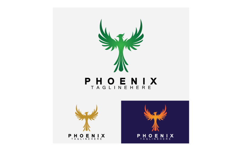 Phoenix bird logo vector v43 Logo Template
