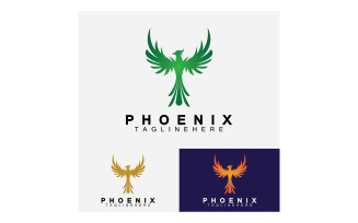 Phoenix bird logo vector v43