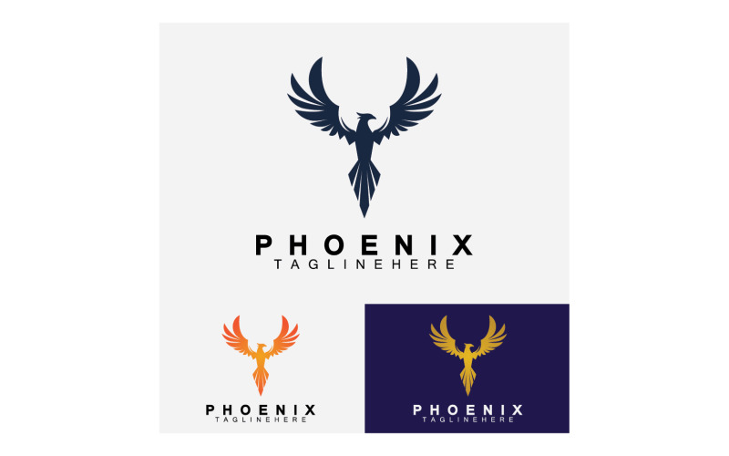 Phoenix bird logo vector v48 Logo Template