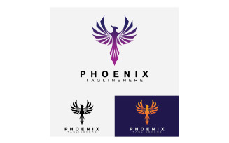 Phoenix bird logo vector v49
