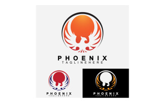 Phoenix bird logo vector v4