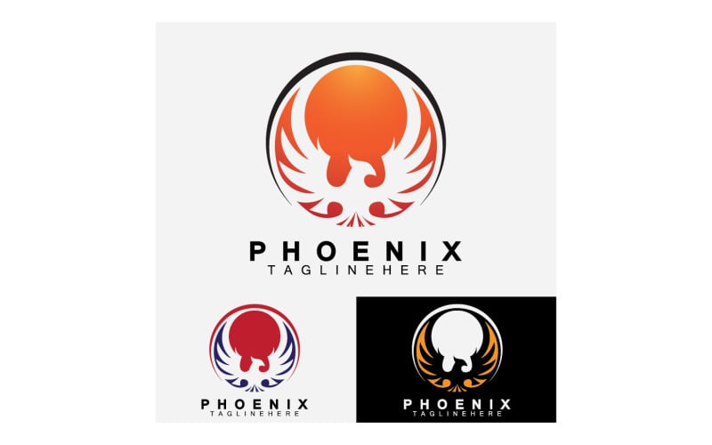 Phoenix bird logo vector v4 Logo Template