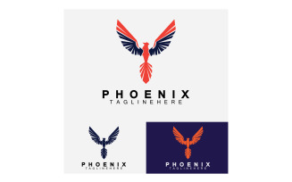 Phoenix bird logo vector v50