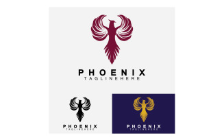Phoenix bird logo vector v54