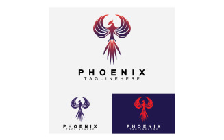 Phoenix bird logo vector v56