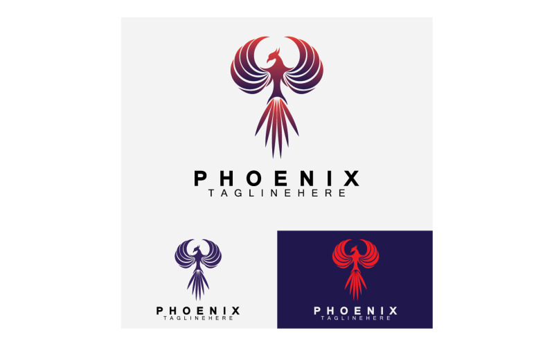 Phoenix bird logo vector v56 Logo Template