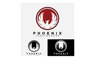 Phoenix bird logo vector v7