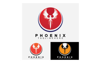 Phoenix bird logo vector v8