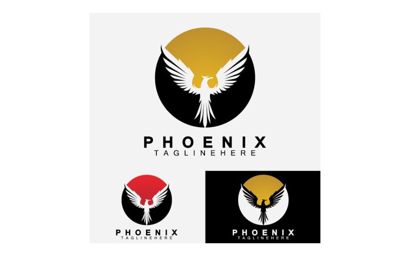 Phoenix bird logo vector v9 Logo Template
