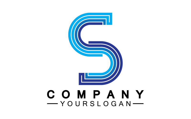 S initial name letter logo icon v5 Logo Template