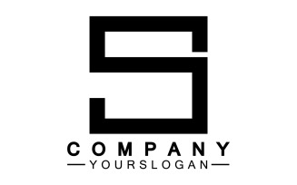 S initial name letter logo icon v35