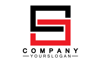 S initial name letter logo icon v36