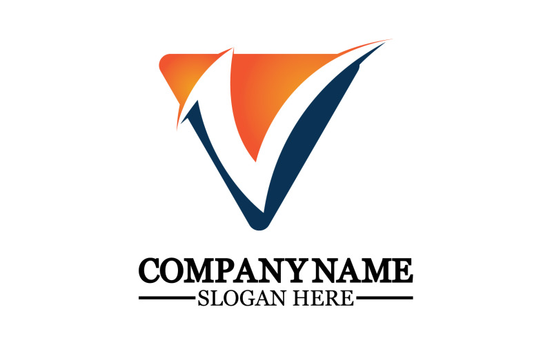 V initial name letter logo template v29 Logo Template