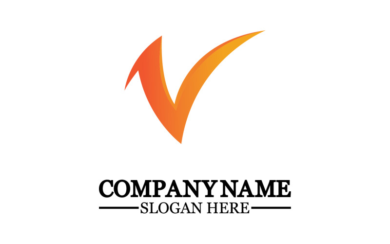 V initial name letter logo template v4 Logo Template