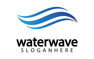 Water wave template logo icon v13