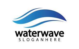 Water wave template logo icon v20