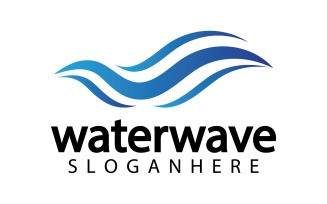 Water wave template logo icon v3
