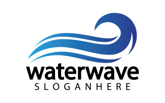 Water wave template logo icon v6