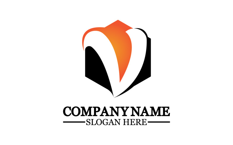 V initial name letter logo template v31 Logo Template