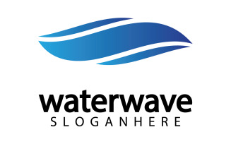 Water wave template logo icon v14