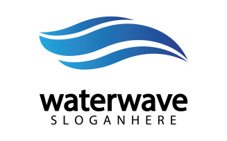 Water wave template logo icon v15