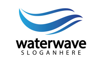 Water wave template logo icon v18