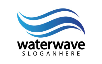Water wave template logo icon v19