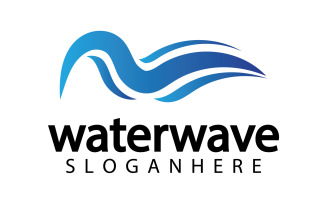 Water wave template logo icon v1