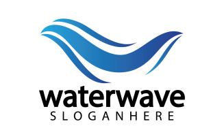 Water wave template logo icon v21