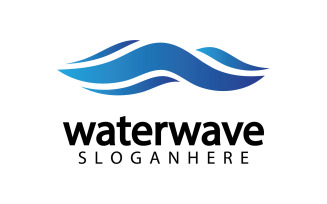 Water wave template logo icon v22