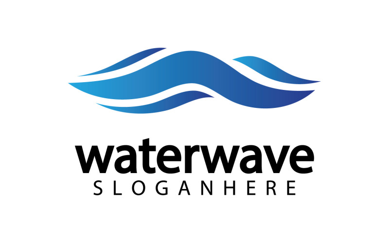Water wave template logo icon v22 Logo Template