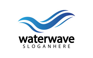 Water wave template logo icon v23