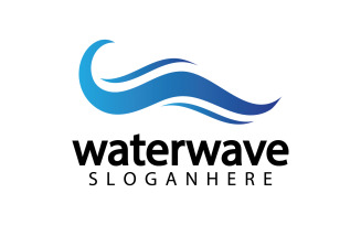 Water wave template logo icon v24