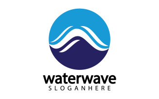 Water wave template logo icon v25
