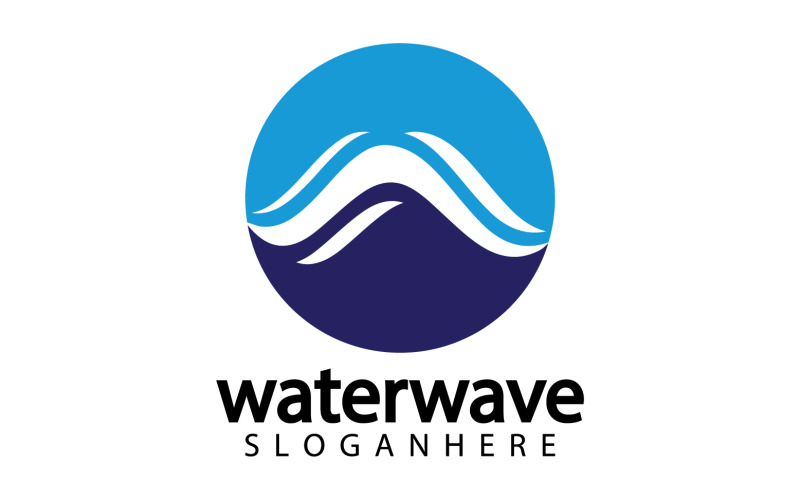 Water wave template logo icon v25 Logo Template