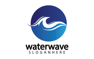 Water wave template logo icon v26