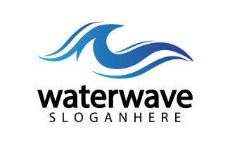 Water wave template logo icon v2
