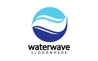 Water wave template logo icon v30