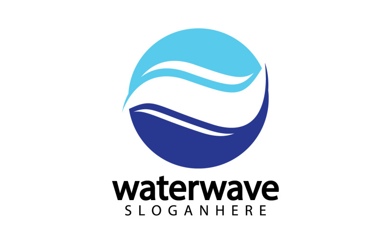 Water wave template logo icon v30 Logo Template