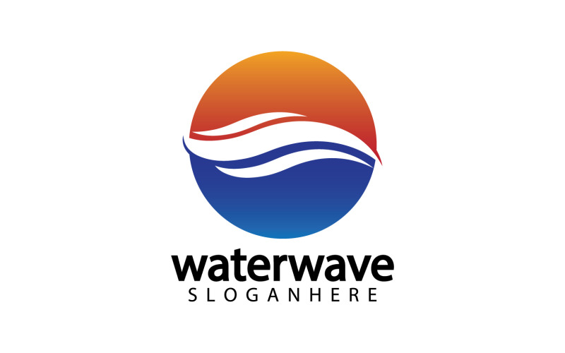 Water wave template logo icon v31 Logo Template