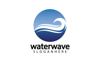 Water wave template logo icon v32
