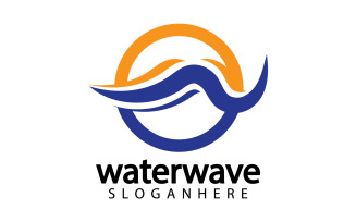 Water wave template logo icon v33