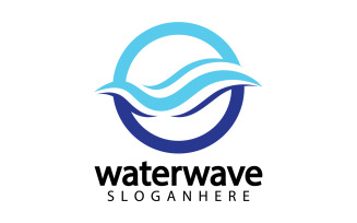 Water wave template logo icon v34