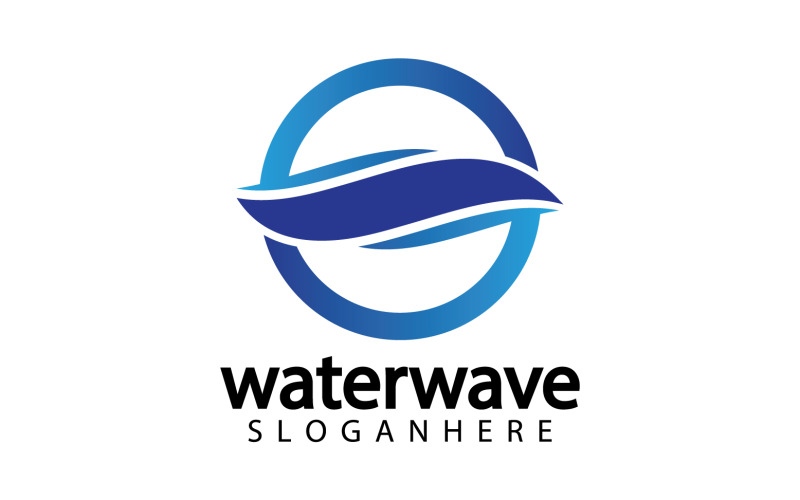 Water wave template logo icon v39 Logo Template