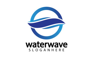 Water wave template logo icon v39