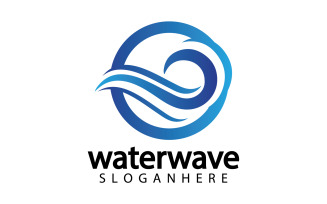 Water wave template logo icon v40