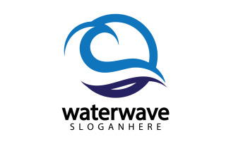 Water wave template logo icon v41