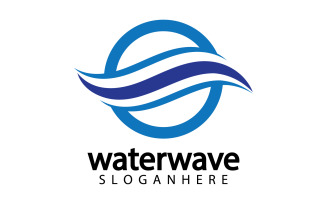 Water wave template logo icon v42