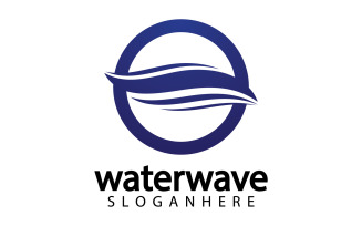 Water wave template logo icon v43