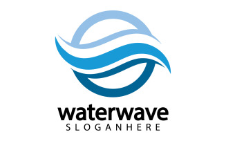 Water wave template logo icon v45